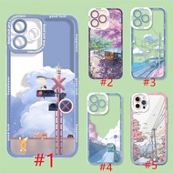 Vivo X21 X21A X60 X70 X80 Pro Plus T1 T1X 230806 transparent clear Phone case mountain anime train