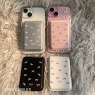 [CASECUDDLES] Bow Knot Magsafe Wallet - Mag Safe | Magsafe Wallet | Cute Case | Coquette Case | Pink