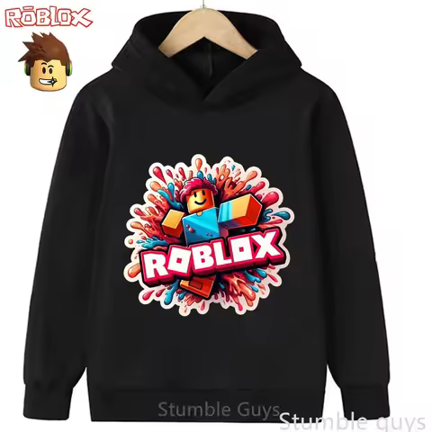Kids Roblox Autumn Sweatshirt Hoodie 3D Game Graphic Boys Girls Fashion Casual Sportswear
