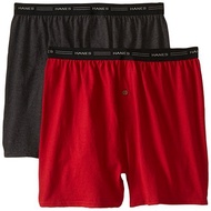 Hanes Men's Exposed Waistband Knit Boxer