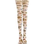 Women's Funky Patterned Tights - Colorful Whimsical Y2K Emo Style
