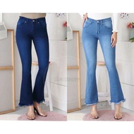 Yeri Jeans - Korean Looks Women's Cutbray Jeans Trousers XS - XXL