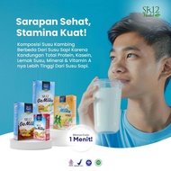 Susu kambing etawa bubuk gomilku go milku SR12 box dan saset original cokelat strawberry. rasa manis