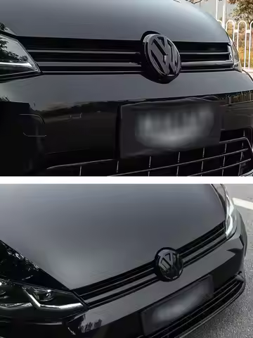2/3pcs for Golf 7 7.5 Rline Car Grille Decorative for VW Bright Black Logo Cover Up Grille Strips Ca