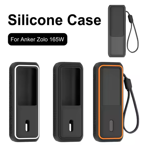 Silicone Case for Anker Zolo 25000mAH 165W Power Bank Travel Protective Cover, Display Protection&Du