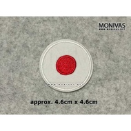 Round Japan Flag Iron On Patch Nationality Country Representation Badge