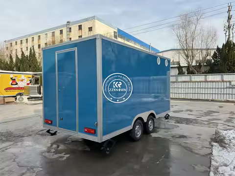 Food Truck Coffee Cart Mobile Ice Cream Cart With Wheels Street Mobile Pizza BBQ Food Trailers