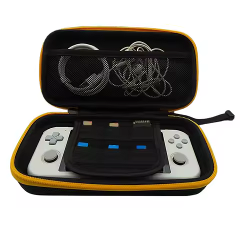 Game Console Storage Bag Hard Shell Charging Cable Bag Scratch-proof Shock-proof with Inner Pocket f