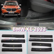 【BMW X1】Accessories Protector Sticker Door Sill Welcome Pedal Gate Scuff Plate Rear Trunk Guard For BMW X1 U11 2023 + Sports Edition Car