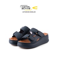 camel active Women Camilia Velcro Strap Slip-On Sandal 782301-KT01SV-43-NAVY