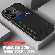 For Xiaomi Poco F6 Pro  2024 Case Soft TPU Card Slot Holder Back Cover Poxo F6 Pro Poco F6 Pro F 6 P