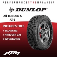 Dunlop 4x4 All Terrain 5 AT5 15 16 17 18 inch Tyre (INSTALLATION &amp; DELIVERY) TAYAR TIRE
