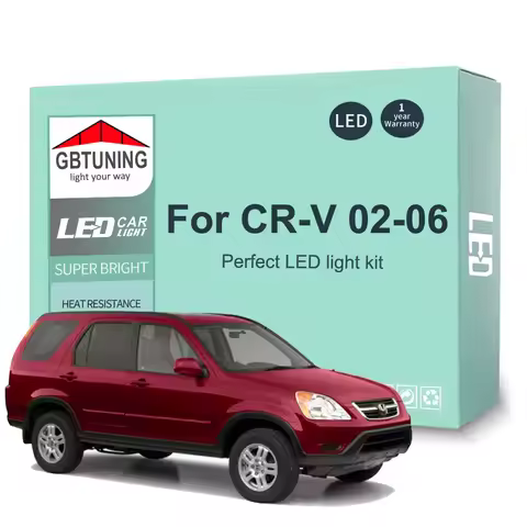 9Pcs Canbus Car Indoor Reading Dome Trunk Lamp For Honda CRV CR-V II MK2 2002 2003 2004 2005 2006 LE