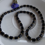 天然和田墨玉 桶珠 髮晶 鈦晶 頸鍊 項鍊 手鍊 藝術