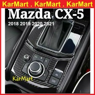 Mazda CX-5 CX5 2017 -  2025 Central Gear Panel Frame Cover Window Switch Panel Carbon Look Protector