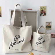 JP8 Cafe Kitsune canvas Tote Bag hand bag