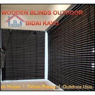 ☀️RATED Viral ( Bidai Kayu ) Wooden Blinds Outdoor '(W) x '(H) (Walnut), Bidai Kayu