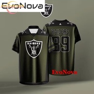 AMIGO NFL PREMIUM JERSEY RAIDERS GREEN LYCRA Sport Dress Shirt Men Jersi Viral【𝐅𝐑𝐄𝐄 𝐂𝐔𝐒𝐓𝐎𝐌】