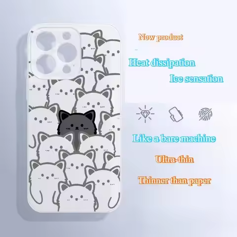 Heat Dissipation Ultra-thin Cat Phone Case For Meizu 21 Note 20 18 17 16 Note 16 Pro Luck 08 5G 4G S