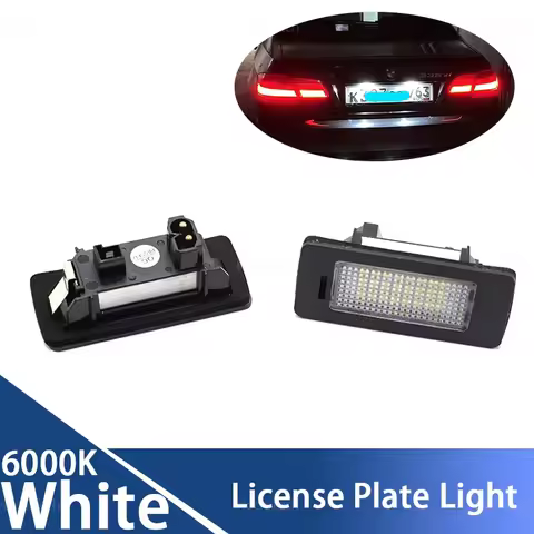 For BMW 1 3 5 x Series E82 E88 E90 E91 E92 E93 E39 E60 X5 E70 X6 E71 2Pcs LED Number License Plate L