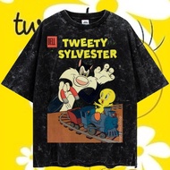 LASTHOPE 'TWEETY' OVERSIZE WASHING TSHIRT TOP TSHIRT TEE WASHING ACID WASHED STONEWASH OVERSIZE PREM
