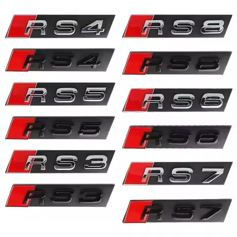 Audi 3D ABS RS3 RS4 RS5 RS6 RS7 RS8 Emblem Car Front Grille Badge Tuning Accessorie for A1 A3 8P A4 