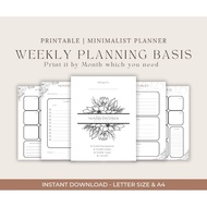 [PDF] Printable Monthly Planner | Minimalist Daily Planner | A4