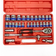 Ratchet 6 Point Socket Wrench Set Maxwell Spanar Bengkel Kereta Motosikal Buka Nut Screw Engine Serv