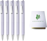 ZEBRA bLen U 0.5mm Ballpoint Pen Purple 5 Pack, Sticky Notes Set