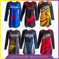 (LALA) LADY/WOMEN MUSLIMAH MALAYSIA LONGSLEEVES JERSEY BLOUSE NICE PRINTING (BAJU PEREMPUAN/WANITA L