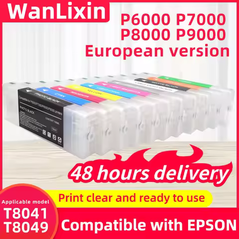 9 Color 11 Color 700ML T804 T8041-T8049 Refill Ink Cartridge with Chip for Epson SureColor P6000 P70