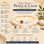 Natural Stone "Peace & Calm" Affirm Bracelet | Code: GL-55