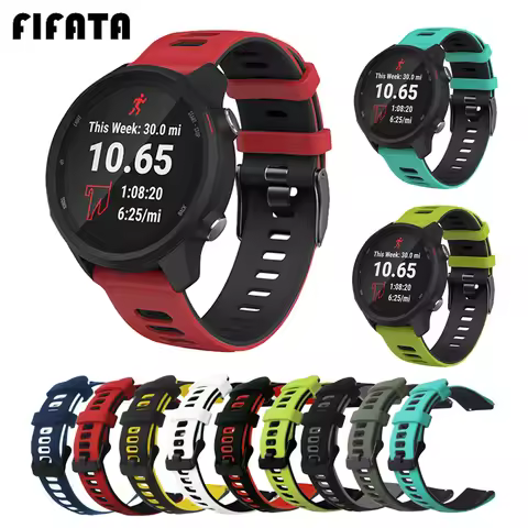 FIFATA Smart Watch Band For Garmin Forerunner 245 Silicone Bracelet Strap For Garmin Vivoactive 3 4/