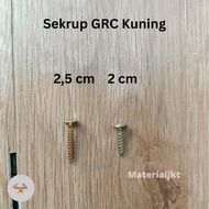 1/2 box 500 Pcs GRC Screws kalsi Board Yellow 6 x 3/4 Inch 6 x 1 Inch Retail Retail Gypsum Plywood G