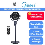 Midea MFG180R0APB 3 Speed Levels 7 Inch Circulation Fan With Remote Control
