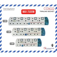 [SIRIM] 3/4/5 Gang 2M/5M Heavy Duty Trailing Socket/Extension Power Socket/Easy 2 Pin Plug/ with Neo