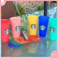 Reusable Starbucks Color Changing Cold Cups Plastic Tumbler with Lid Plastic tumbler with straw Ready Tumbler Transparent Cold Water Cup Reusable Cup Flash powder Shiny Reusable Plastic Tumbler with Lid and Str Reusable Plastic Cup 24 oz Summer Collection