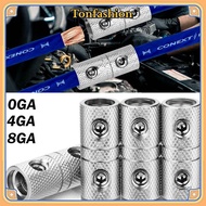 TONFASHION Car Speaker Wire Terminal, 0GA 4GA 8GA Brass Car Audio Connector, Silver Power Ground Wir