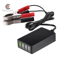 Portable DC Charger 12V/24V to 5V 4-Port USB Charger Usb Charger Multiport Usb Charger with Battery 