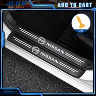 JLQP Carbon Fibre Car Door Sill Sticker Rear Bumper Anti Scratch Protector Decal For Nissan Skyline R34 GTR Navara Terra Almera Sentra XTrail Accessories
