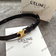 Celine 賽琳皮帶瑟琳凱旋門女款皮帶經典款腰帶。