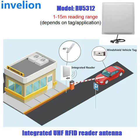 1-15M Long Range Passive UHF RFID Tag Reader UHF EPC Gen2 Linear 12dbi RFID Antenna UHF Reader RS232