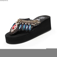 ❤️ 2025  sandal perempuan plus size kasut bata wanita[Super 2000 HTK] Diamond Flip Flops Women's Sum
