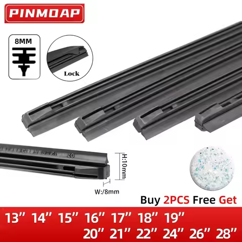 Auto Car All seasons Windshield Wiper Blades Refills Natural Rubber Strips for 3 StageType of Wiper 