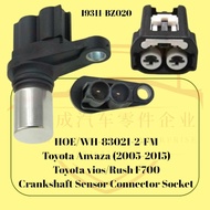 CONNECTOR SOCKET 2PIN TOYOTA AVANZA RUSH F700 3SZ CRANK SHAFT POSITION/ TIMING SENSOR 90919-05043
