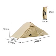 Double Layer Backpack 2 Person Tent Lightweight Aluminum Pole Rainproof