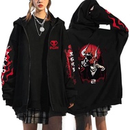 NEW 4 Japanese Anime Bleach Kurosaki Ichigo Print Hooded Men Zip Up Hoodies Loose Sweater HarajukuS-