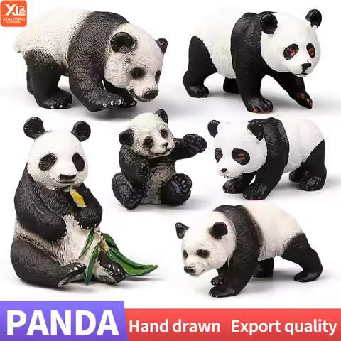 New Wildlife World Solid Simulation Animal Set - Educational Toys for Kids Action Figures Model Pand