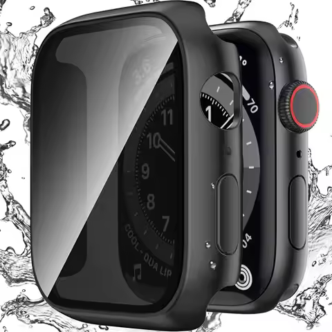 Waterproof cover for Apple Watch Series 6/5/4/SE 44mm 45mm privacy screen protector Hard bumper for 