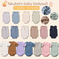 3 Months-2 Years Old Newborn Baby Solid Color Sleeveless Triangle Baby Jumpsuit